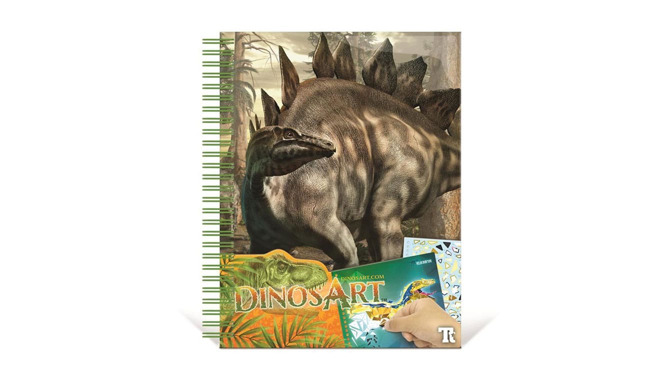 Stickerboek Sticker met getallen met dinosaurusmotief