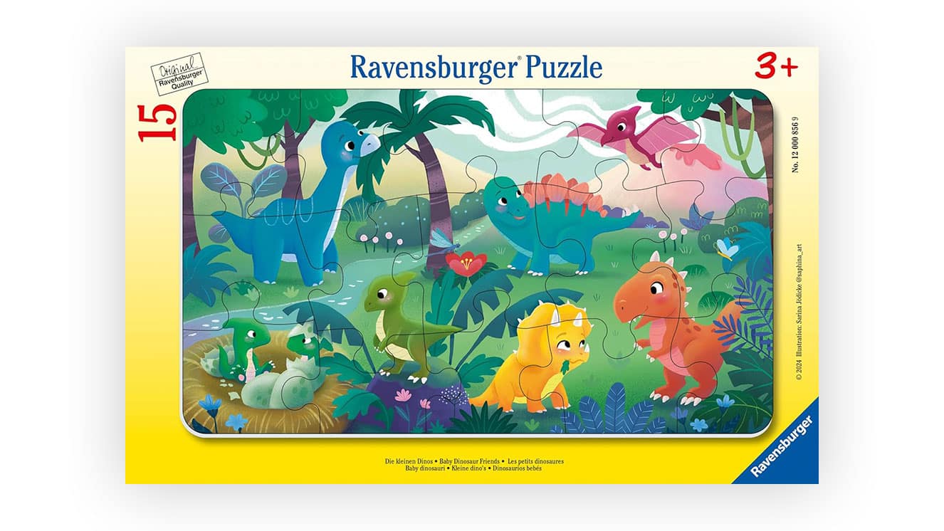 Een eenvoudige dinosauruspuzzel vanaf 3 jaar van Ravensburger