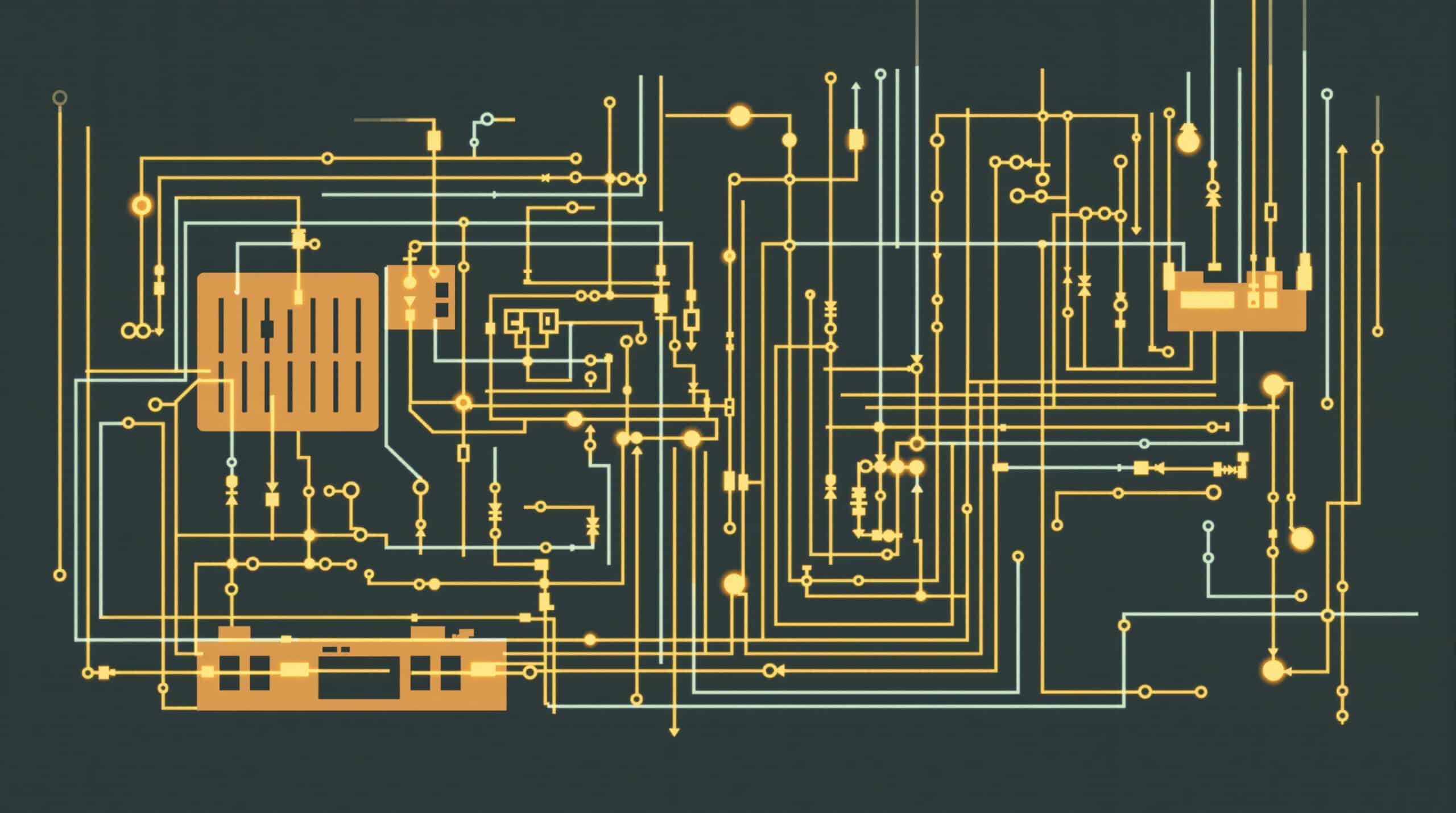 Abstracte illustratie van een elektrisch circuit