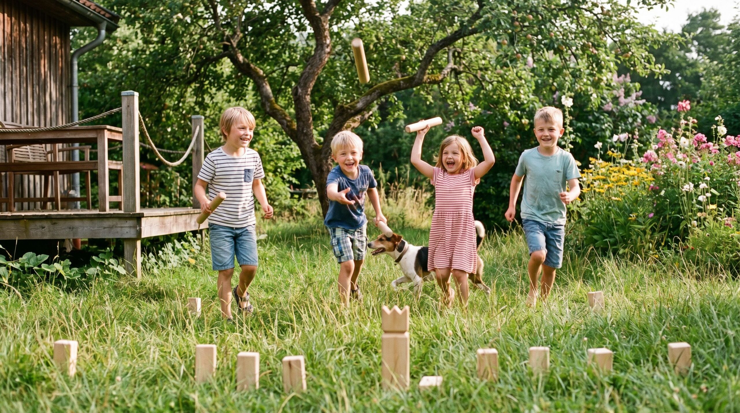 Kinderen spelen Viking-schaken